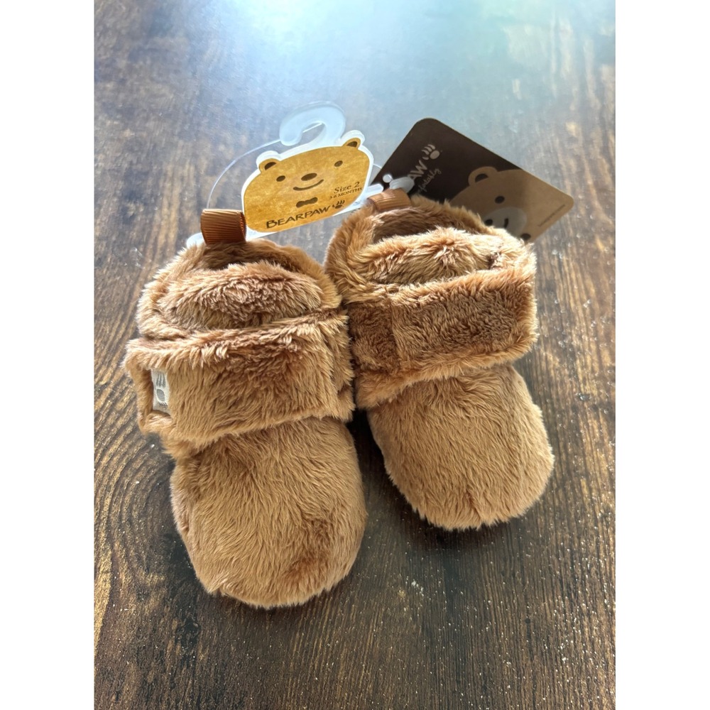 Bearpaw Baby Faux Fur Booties Brown Size 2 3-6 Months NEW